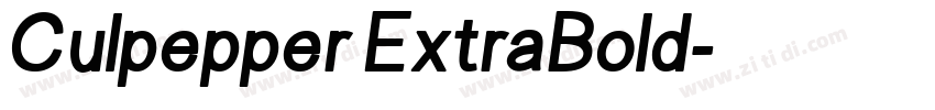 Culpepper ExtraBold字体转换
